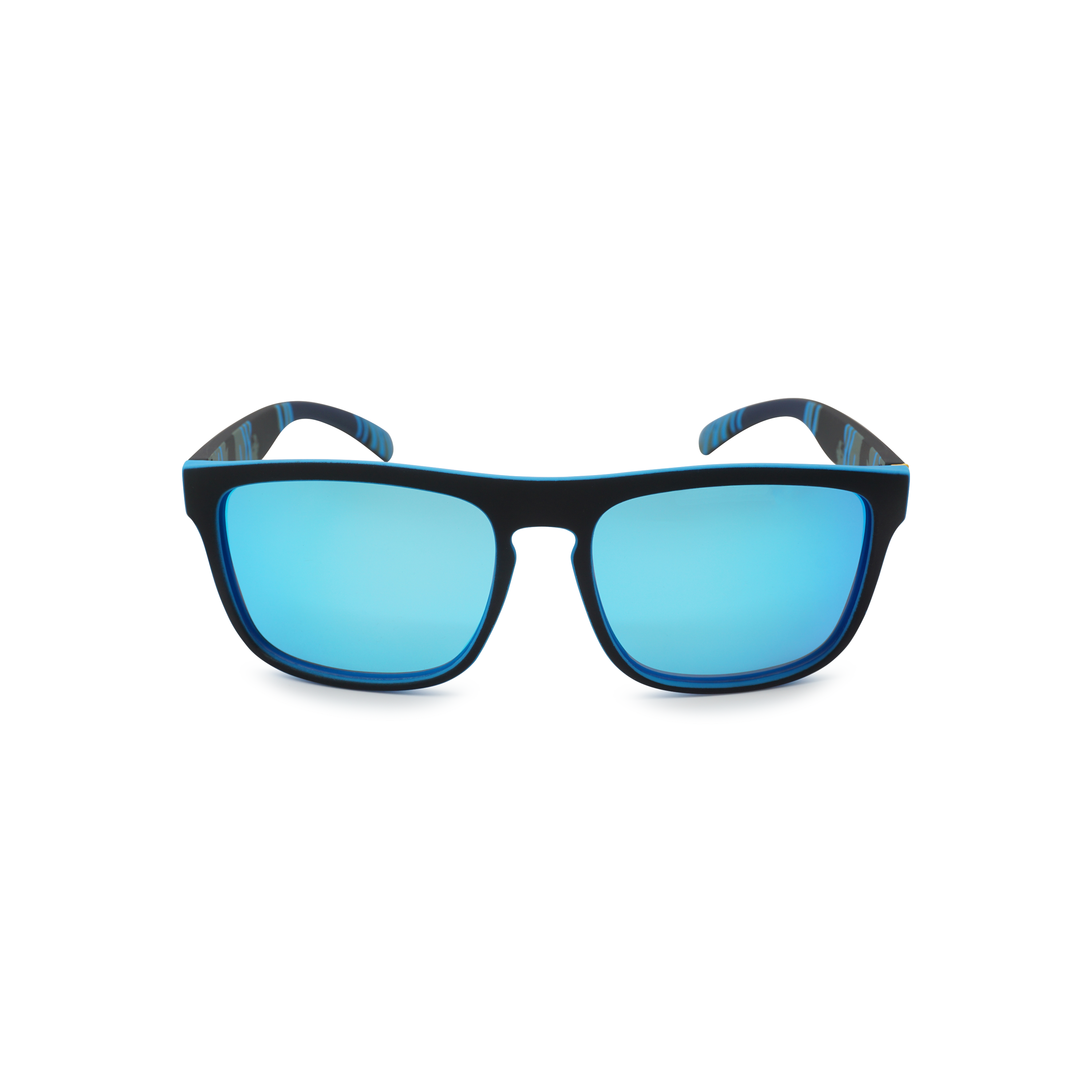 UV400 Polarisierte Sonnenbrille Sport Look für Männer - Blau / Schwarz (Eckig)