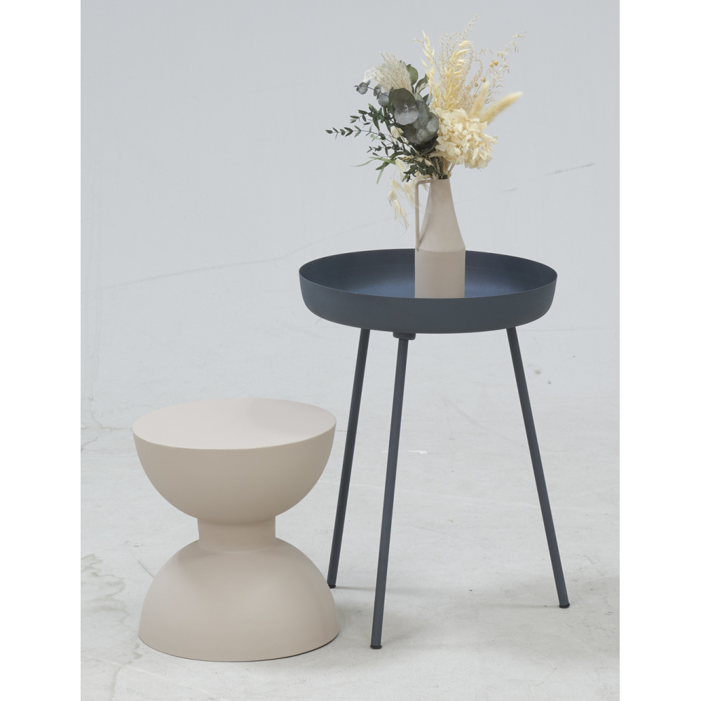 Table d'appoint ronde en métal