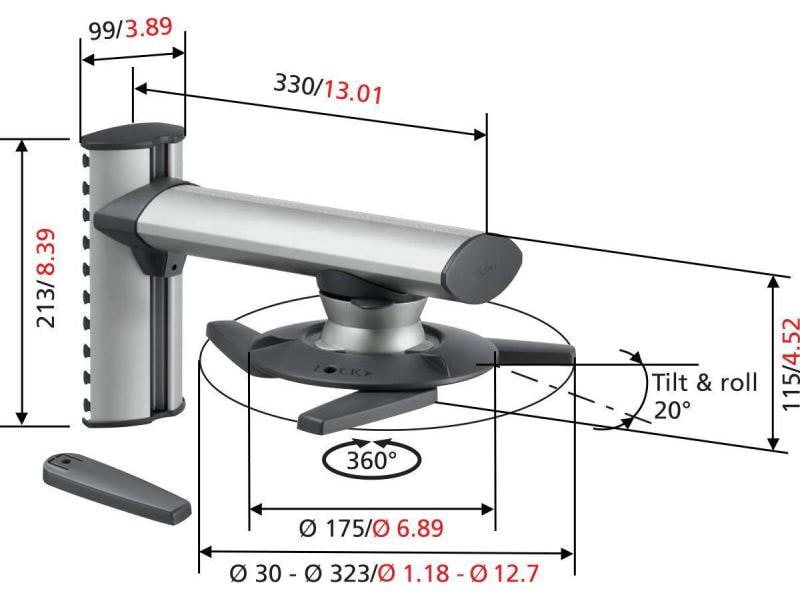 Vogel's Wandhalterung EPW-6565 Silber Universalwandhalterung für Projektoren