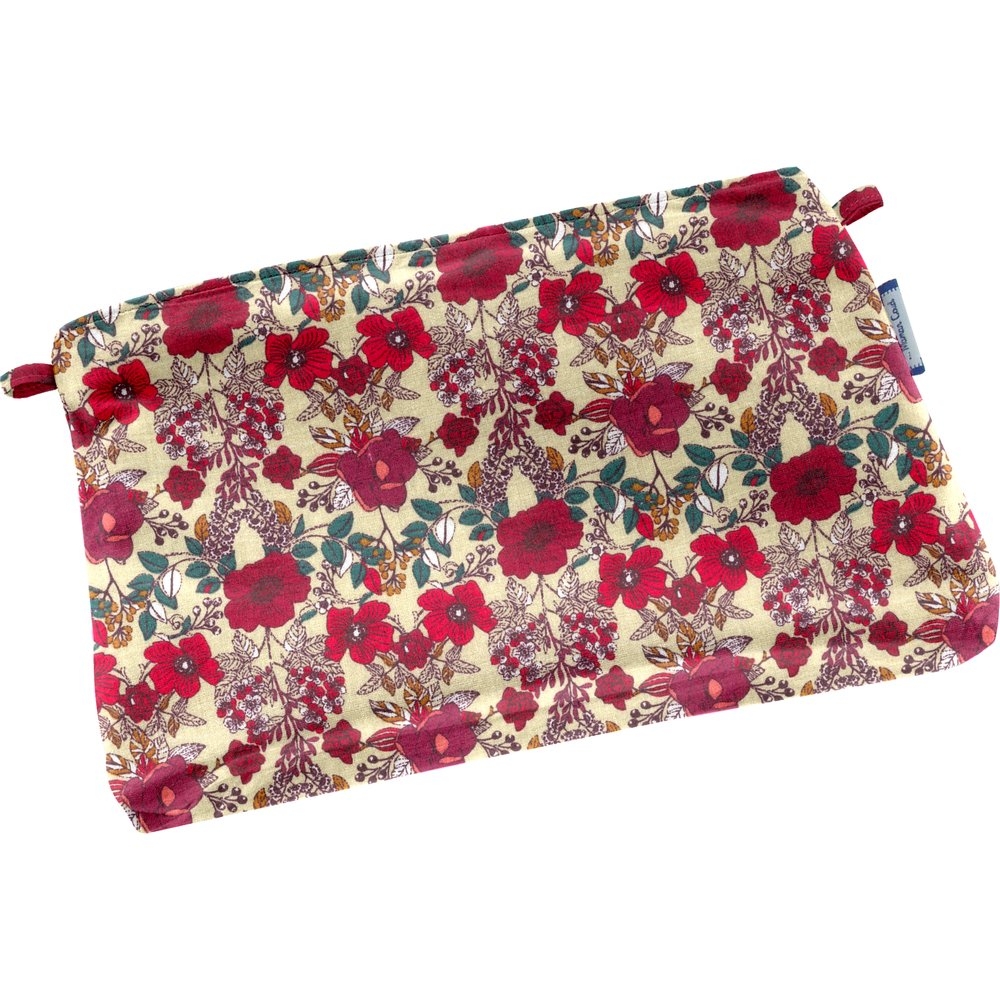 Mini Pochette Tissu Coquelicot
