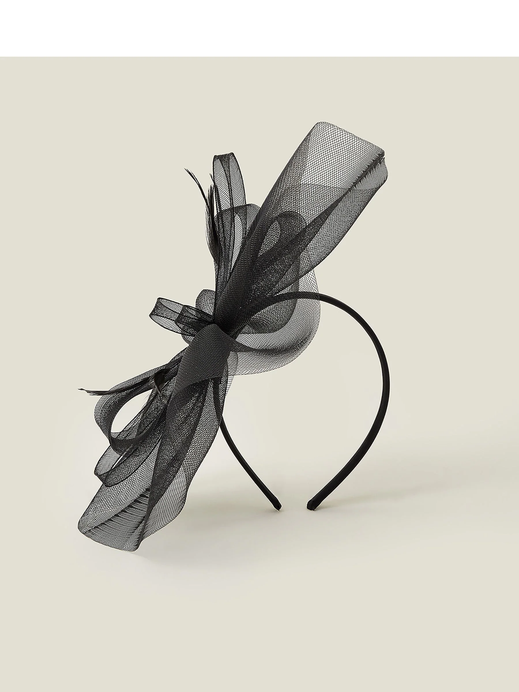 Zwart - Accessorize Mini Mia Crin Fascinator