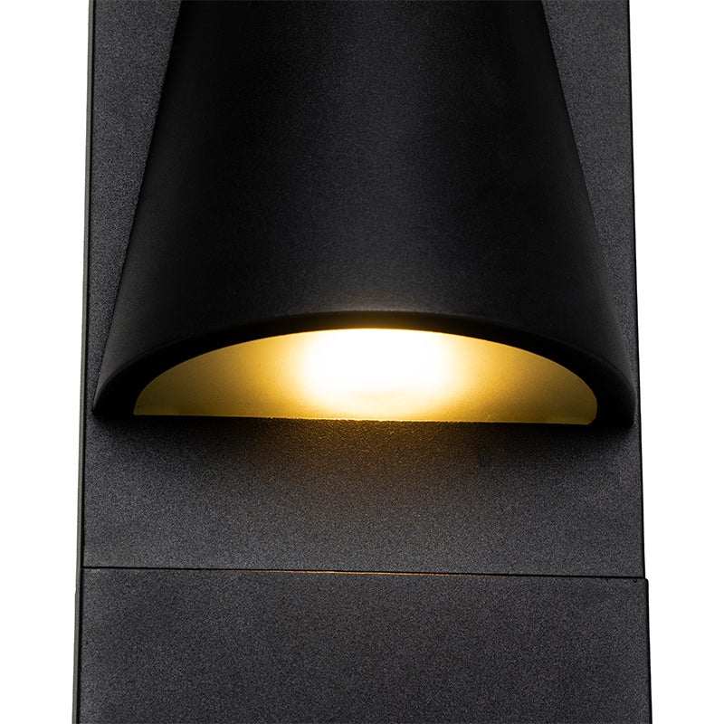 Industriële buitenvloerlamp, zwart, IP44 - Femke