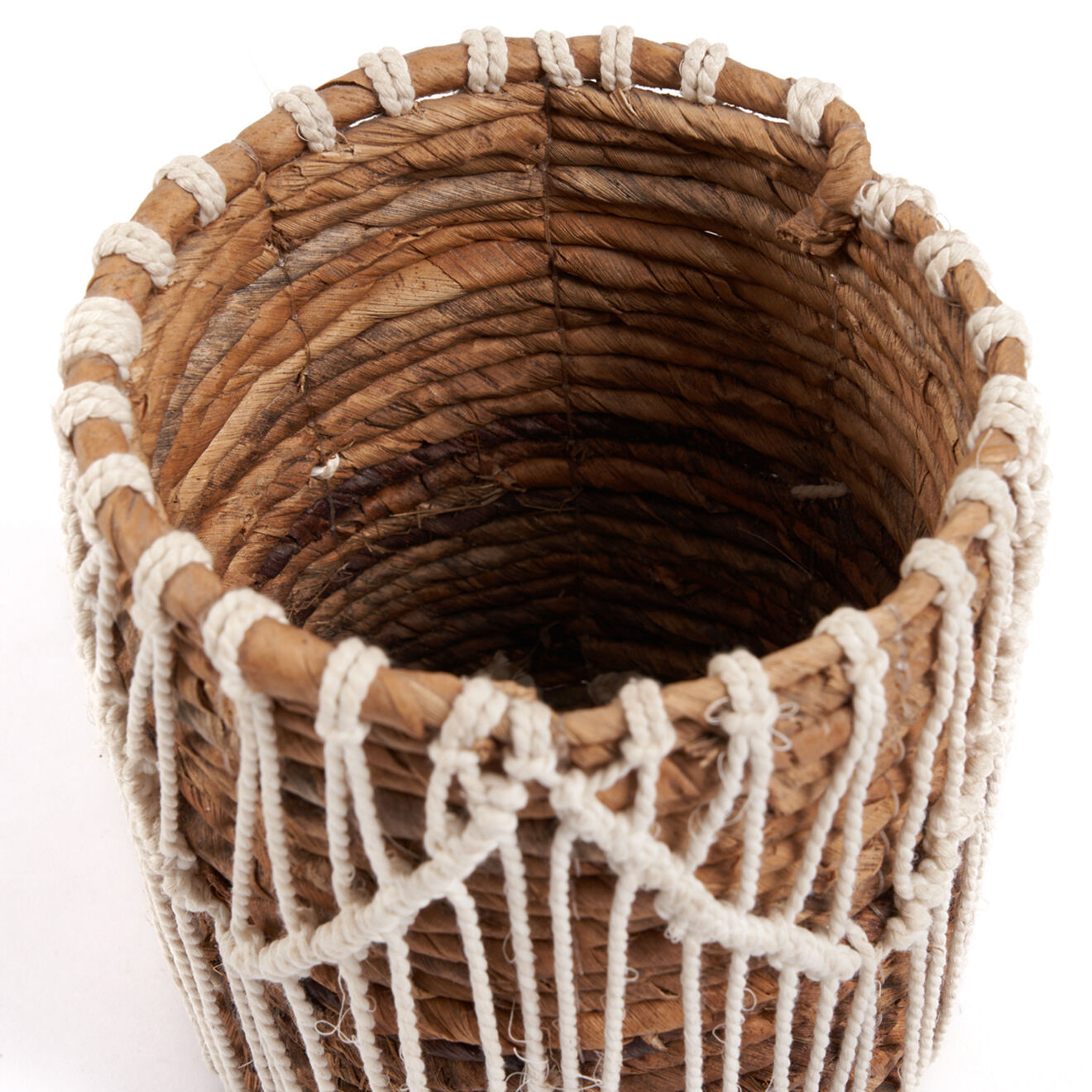 Bazar Bizar Panier Macra-mazing Basket  marron/blanc - D.14xH.16 cm