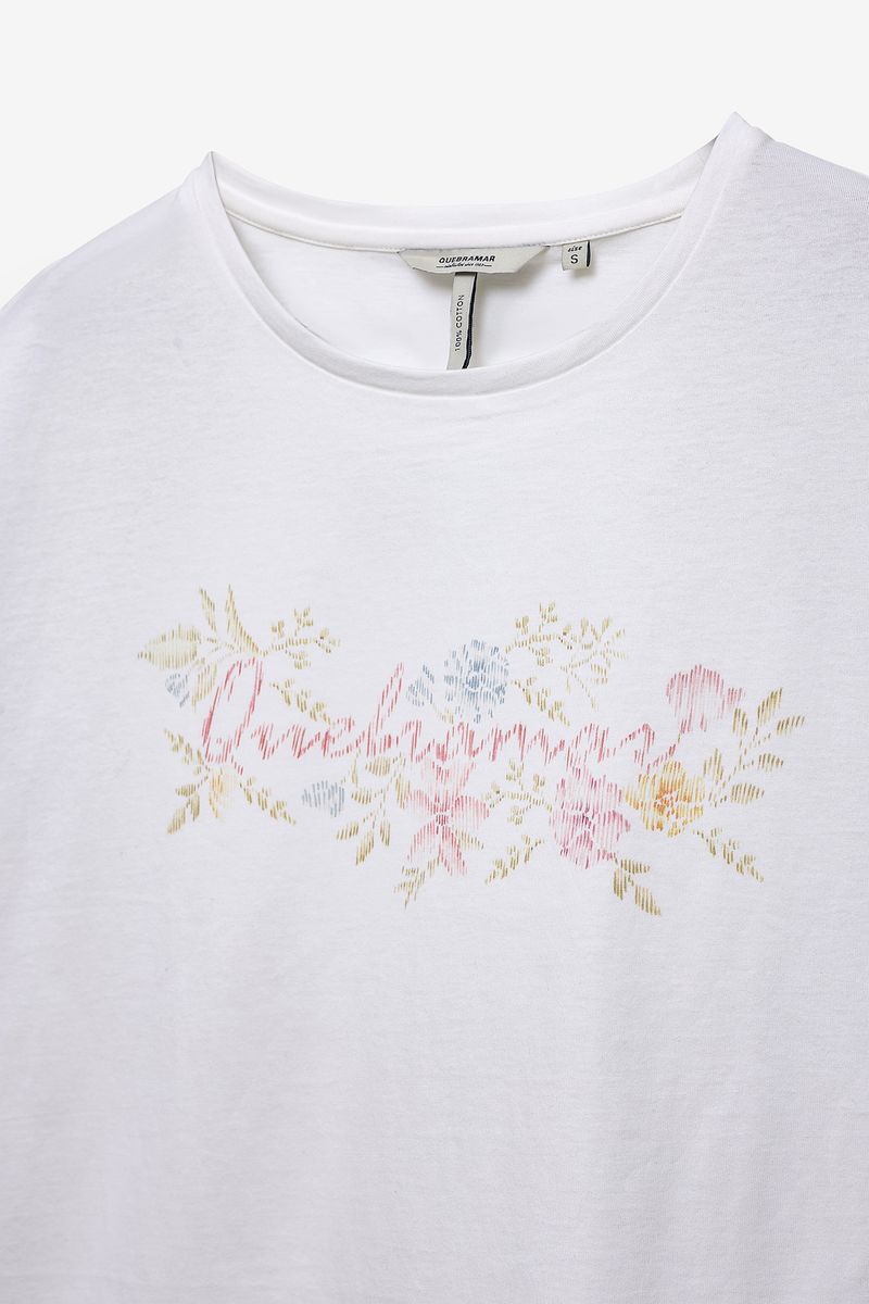 T-SHIRT COM ESTAMPADO FLORAL