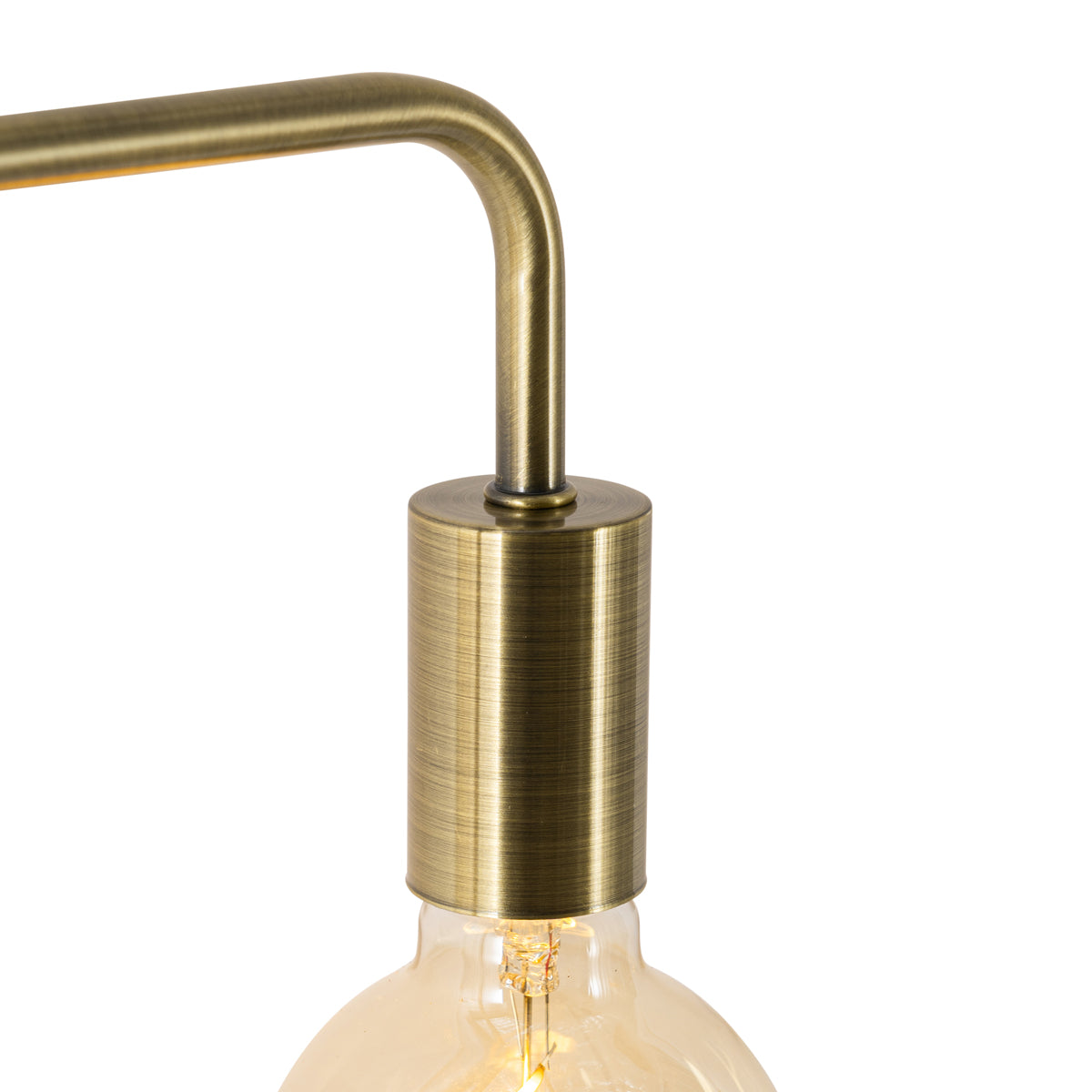 QAZQA Moderne vloerlamp brons rond 145cm - Facil