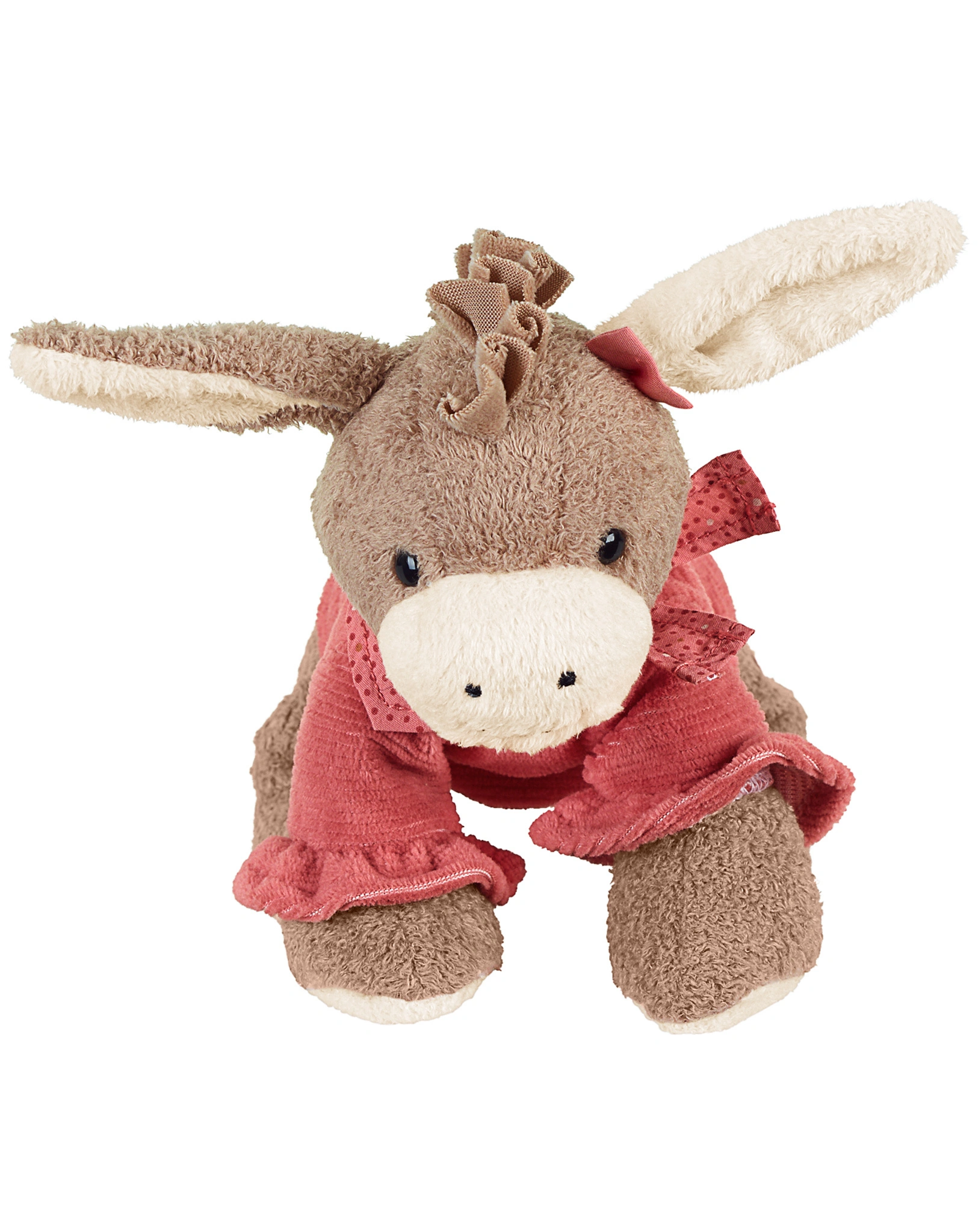 Spieluhr ESEL EMMILY (17 cm) in hellrot/hellbraun