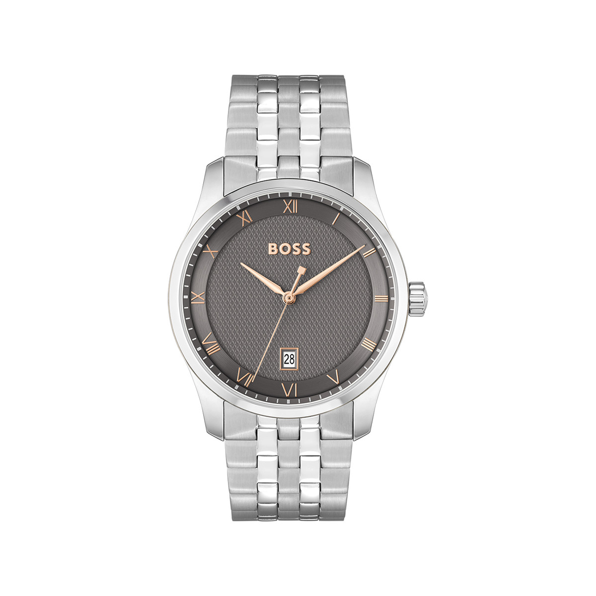 Montre BOSS business homme bracelet acier argent