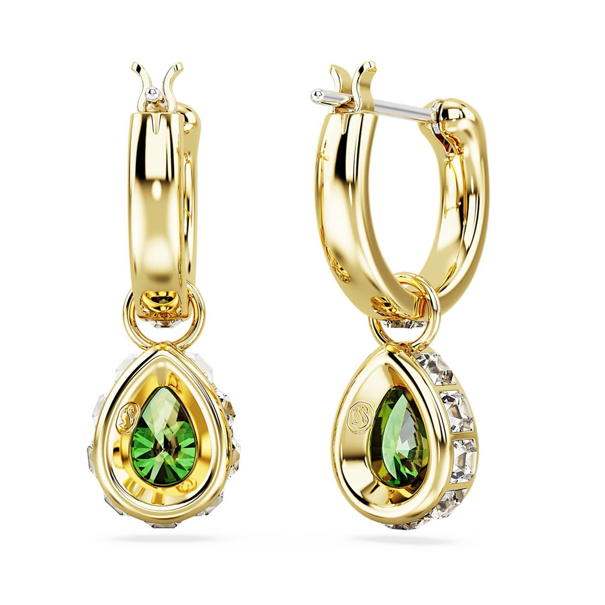 Pendants d'oreilles Swarovski Stilla poire verte