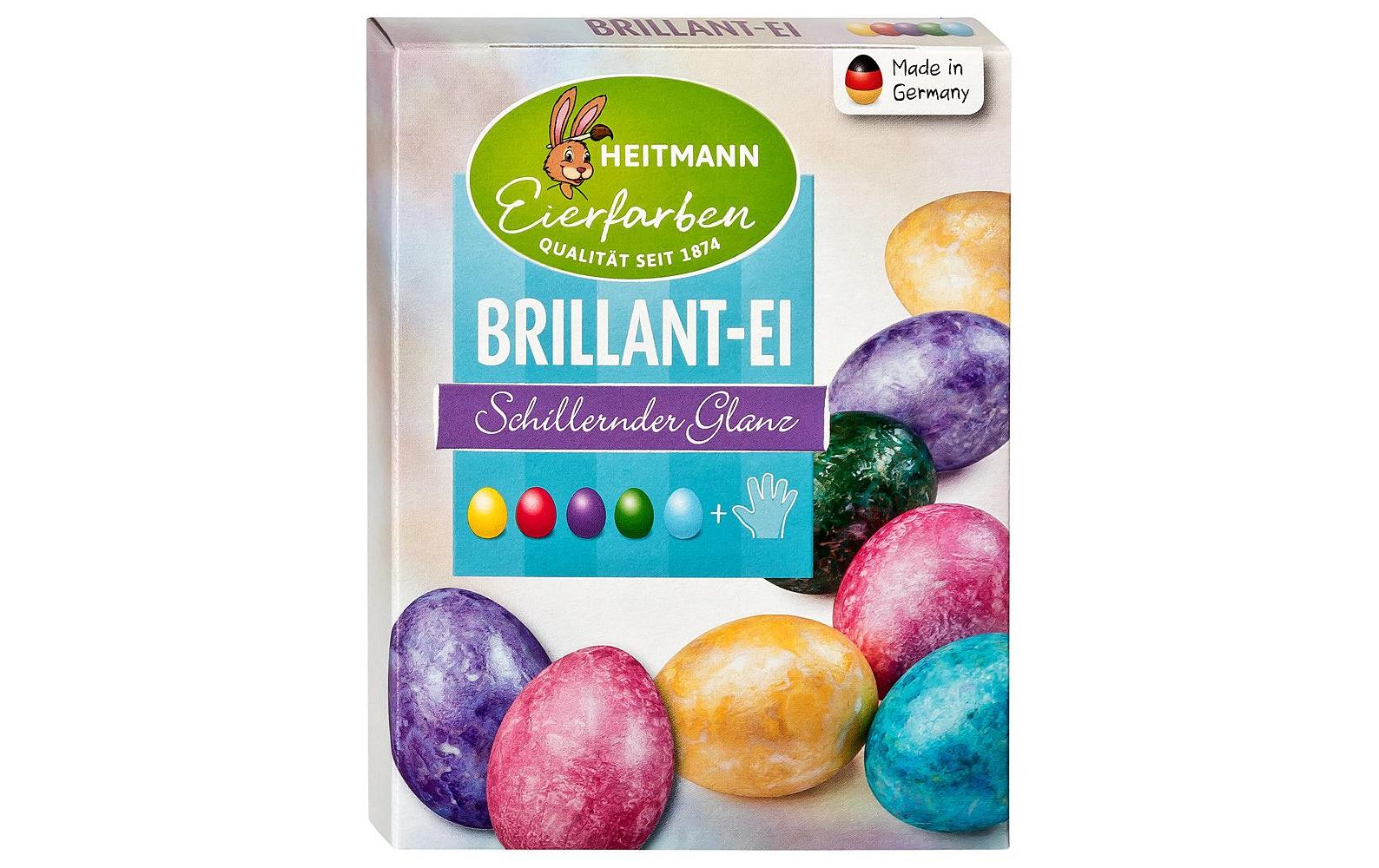 Eierfarben Brillant-Ei 5 Stück, MehrfarbigOster Eierfarben