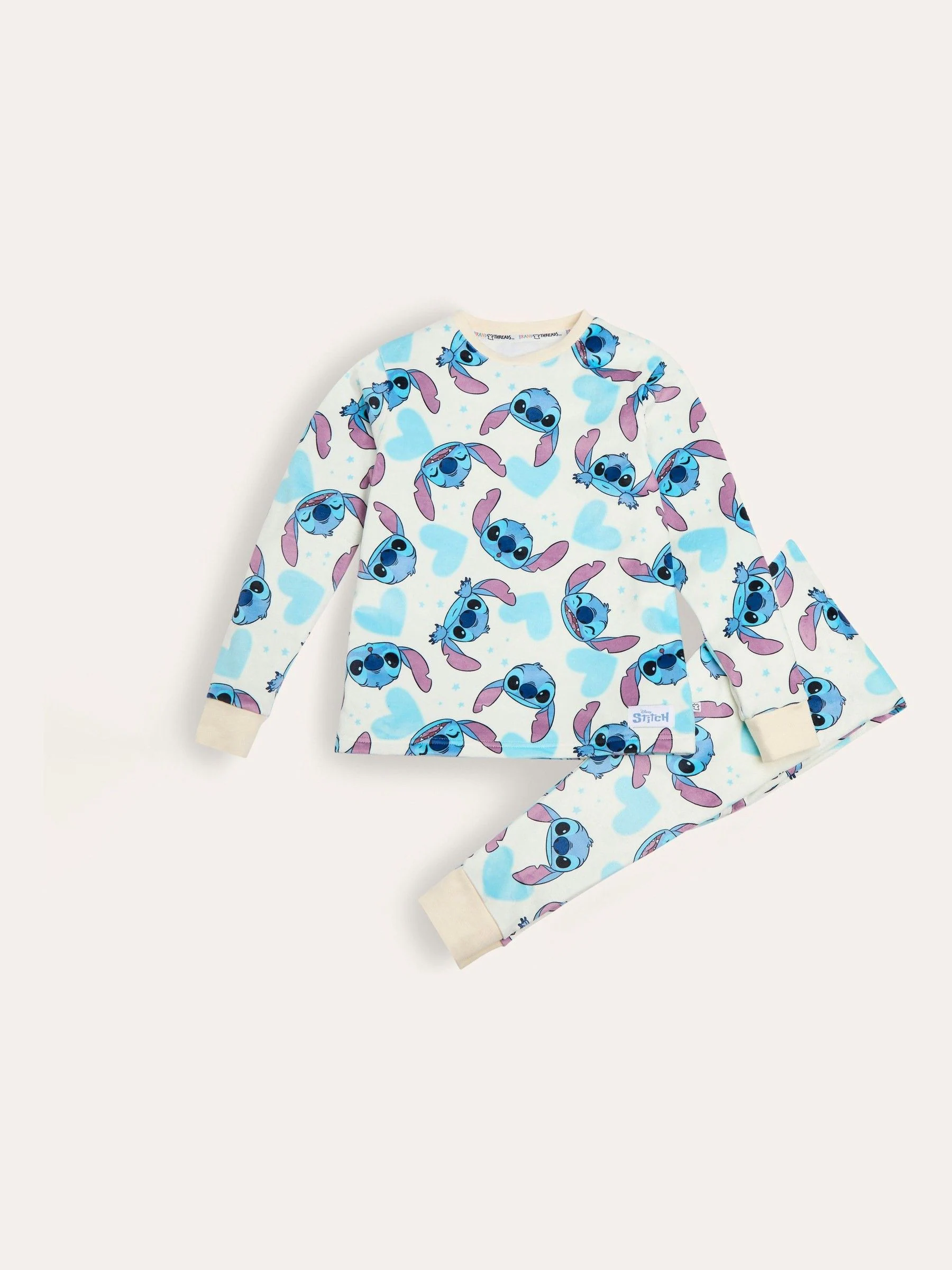 Brand Threads Girls Disney Stitch Divine Fleece Pyjamas Set