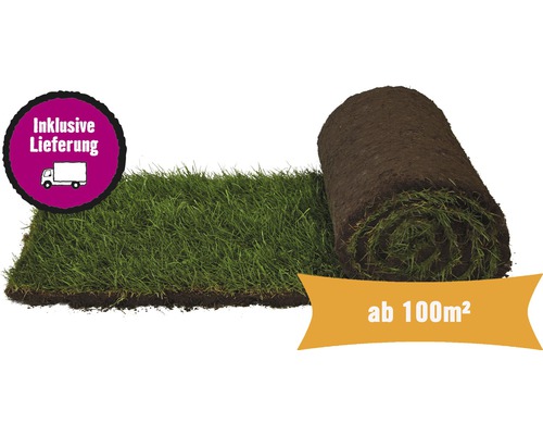 Premium gerold graszoden, bestelhoeveelheid vanaf 100 m², dagelijks vers gesneden