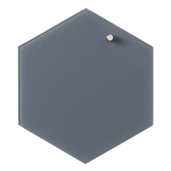 Magnetisk NAGA glastavle hexagon 21 cm grå