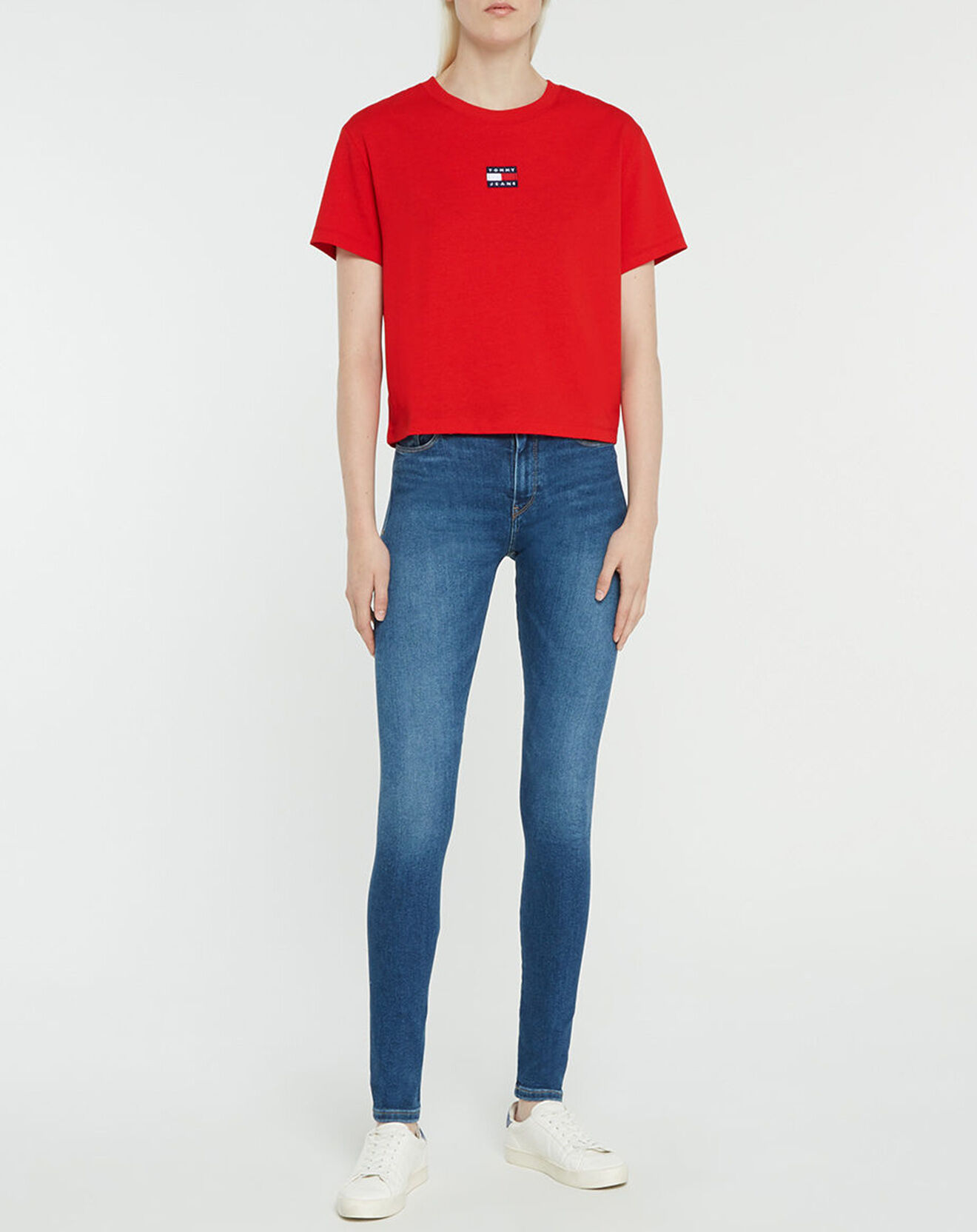 Tommy Jeans T-Shirt Badge rouge