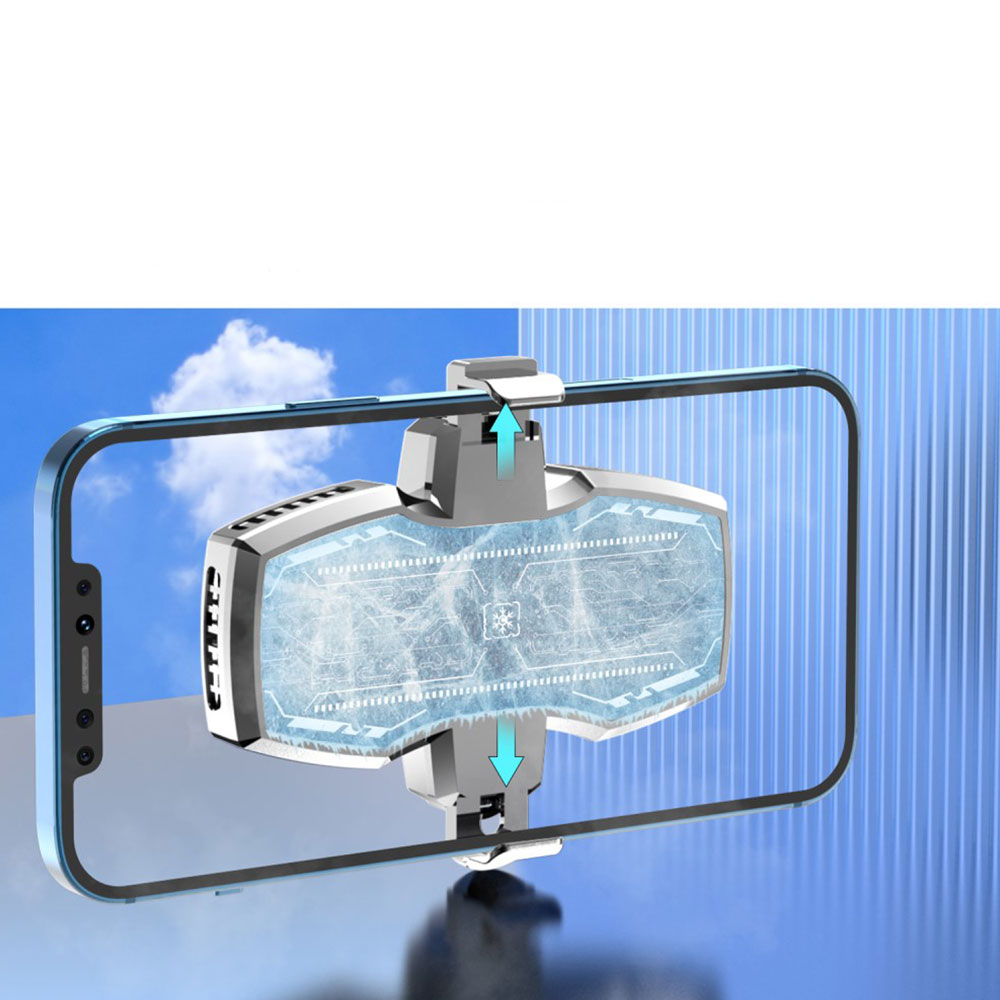 Universal Smartphone Kühler Gaming Handy Überhitzungsschutz Ventilator mit RGB Beleuchtung - Schwarz