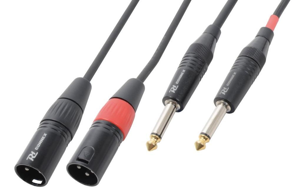 CX64-1 XLR 3 Pole, male - Klinke 6.3 mm, male 1.5 mAudiokabel 2x XLRm - 2x 6.3 Klinke