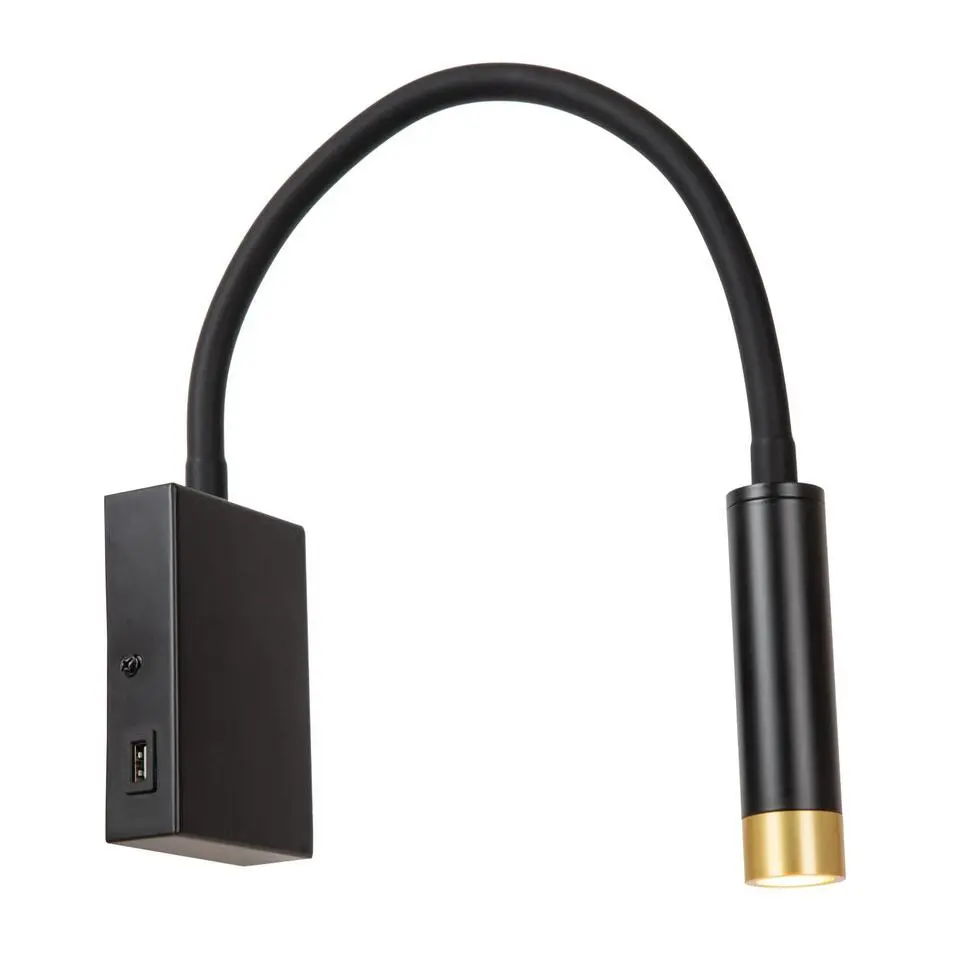 Lucide ALEC Wandspot - Zwart