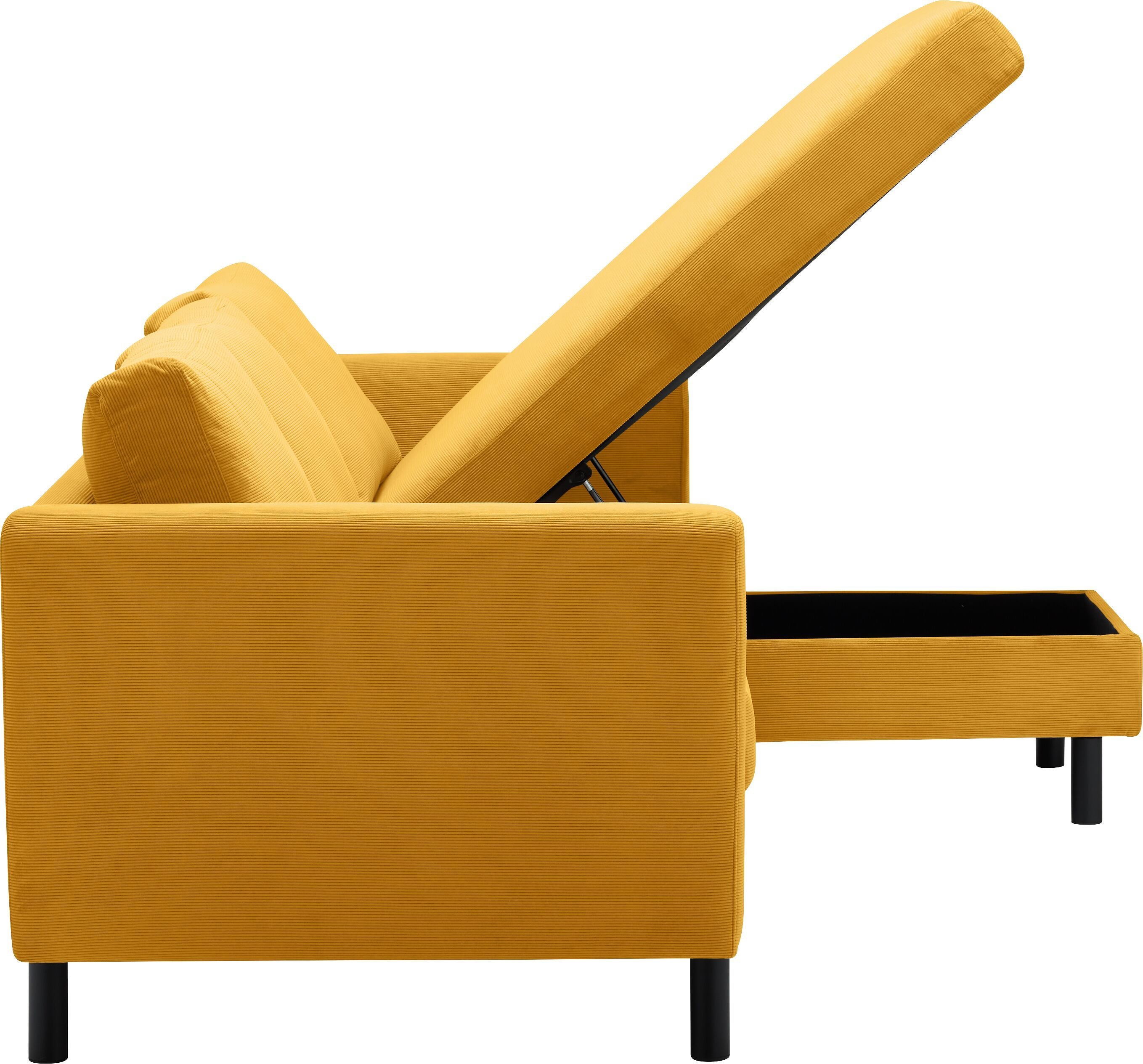 DIENER Ecksofa - Senf / B: 235.0 cm x T: 156.0 cm x H: 81.0 cm