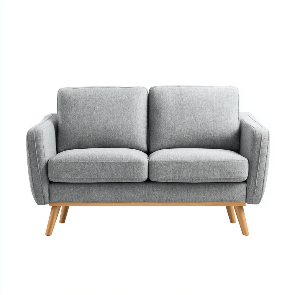 2-Sitzer-Sofa Stoff 150x90x85 cm – Hellgrau – Skandinavisches Design