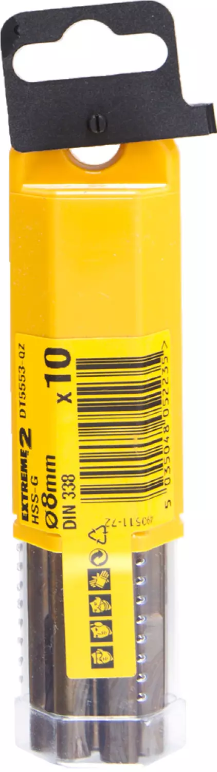 DeWALT DT5553 HSS-G Extreme metaalboor - 8mm (10st)