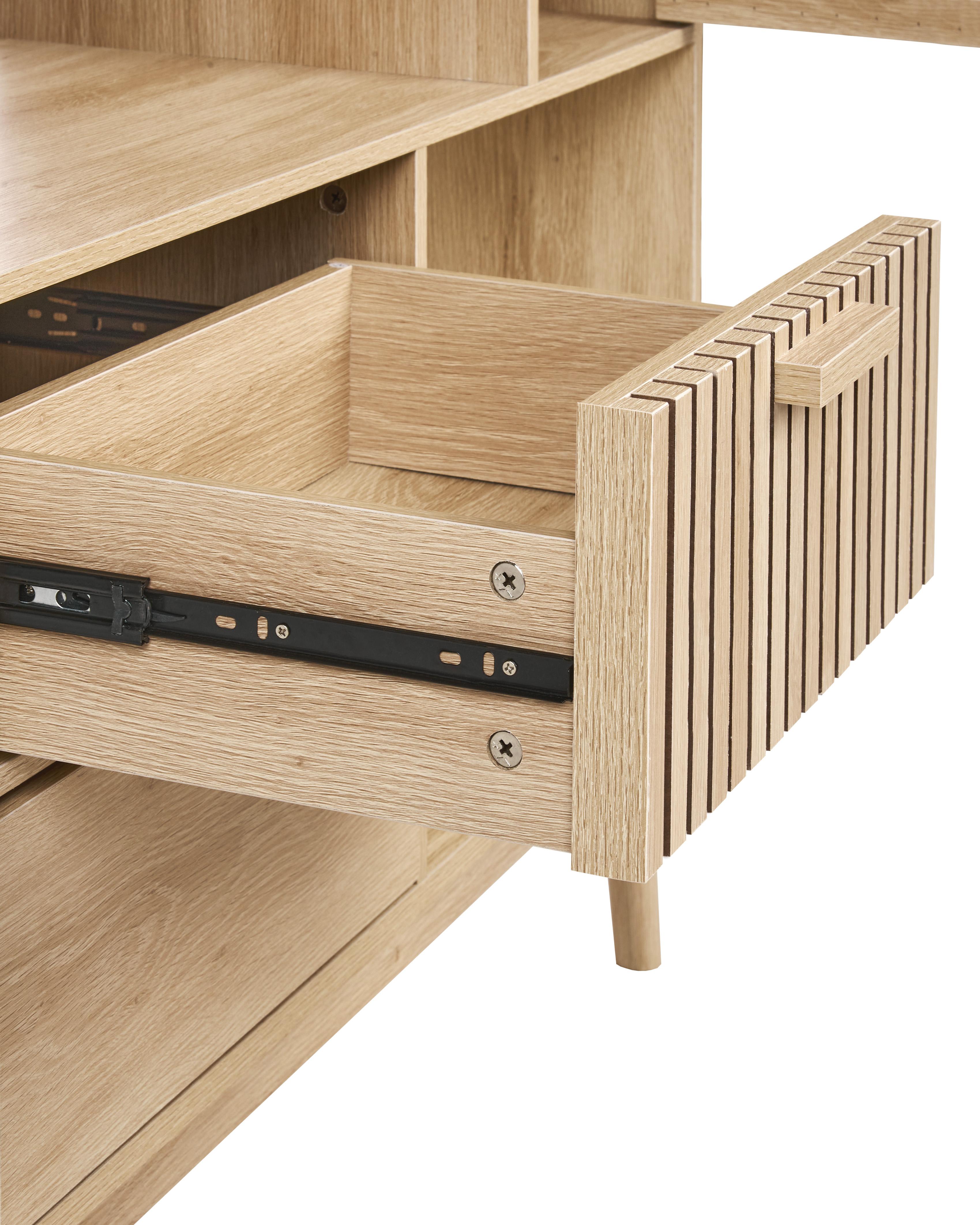 Rek LYNWOOD 140 cm Lichtbruin