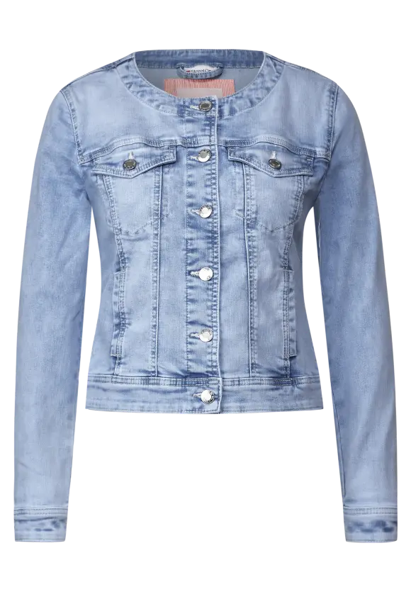 Hellblaue Jeansjacke - heavy bright bleach