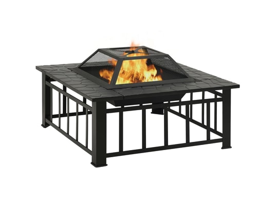 VIDAXL - Cheminée traditionnelle Foyer de jardin avec tisonnier 81x81x47 cm xxl acier
