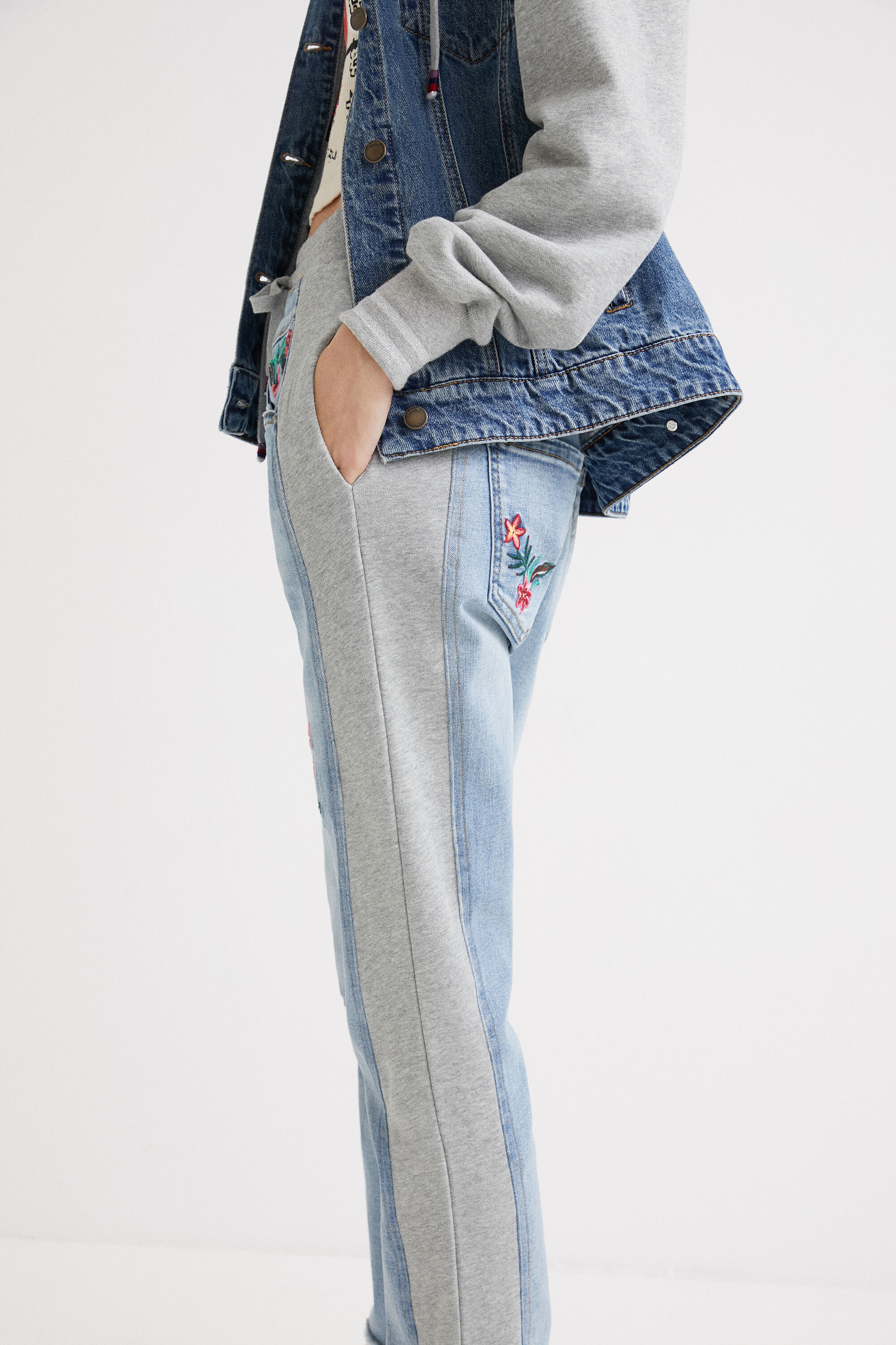 Jogging-jean floral