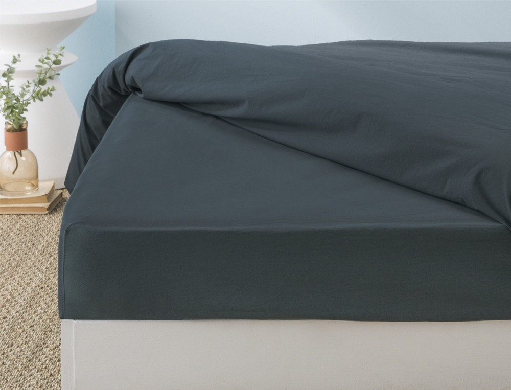 Drap-housse-Percale lavée