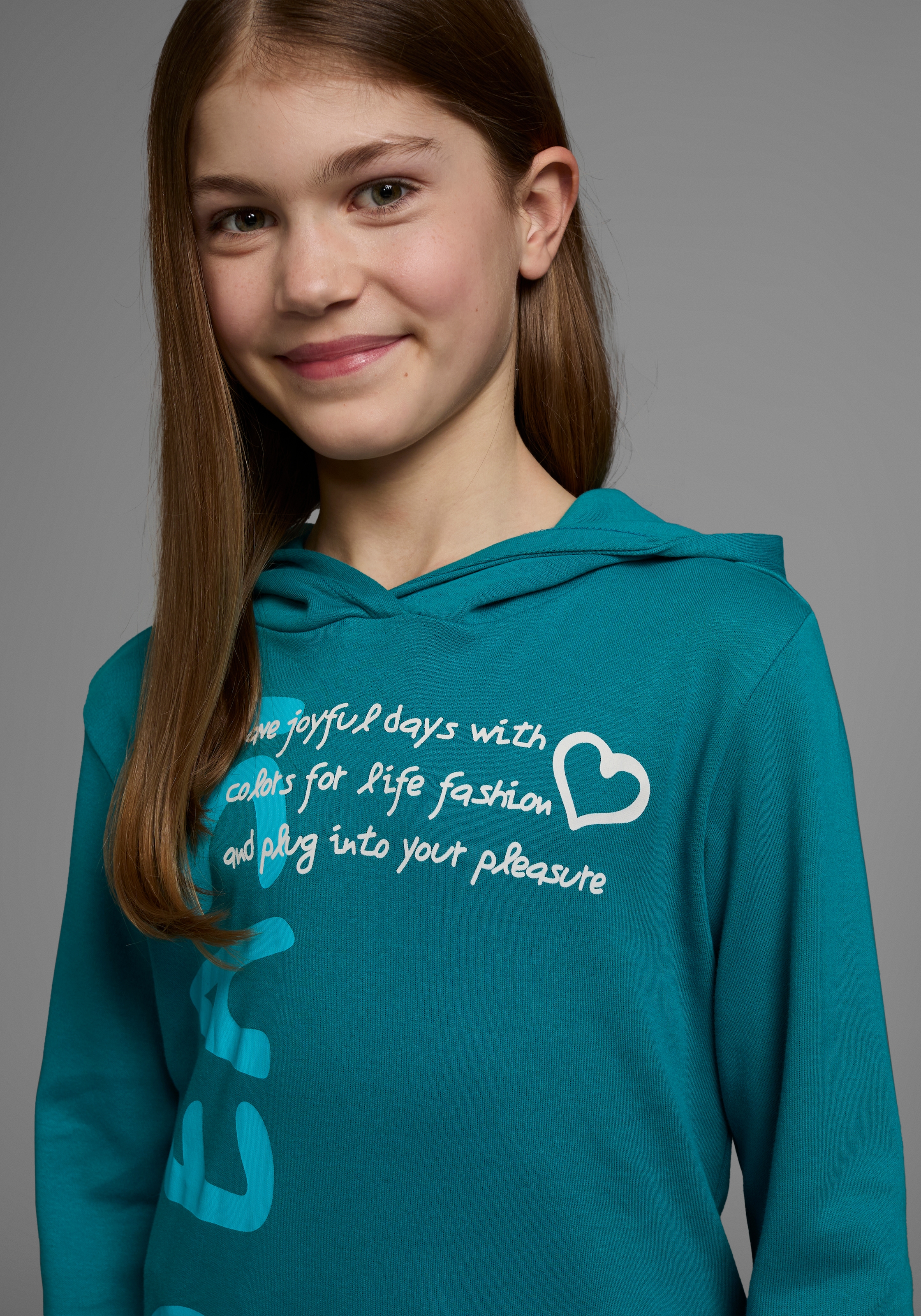 KIDSWORLD Kapuzenshirt »SO EASY - Print«, Langarm,  Basic-Passform,  mit modischen Drucken