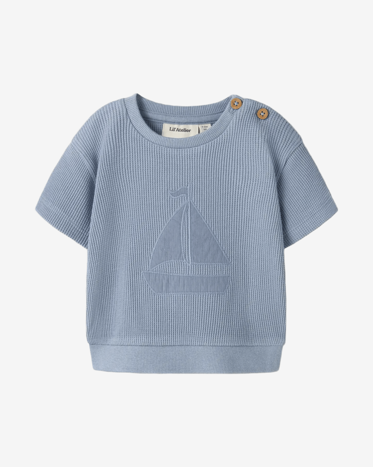 Topp Baby – Vaffelstruktur i Øko Bomull | NBMHARUN SS LOOSE SWEAT LIL