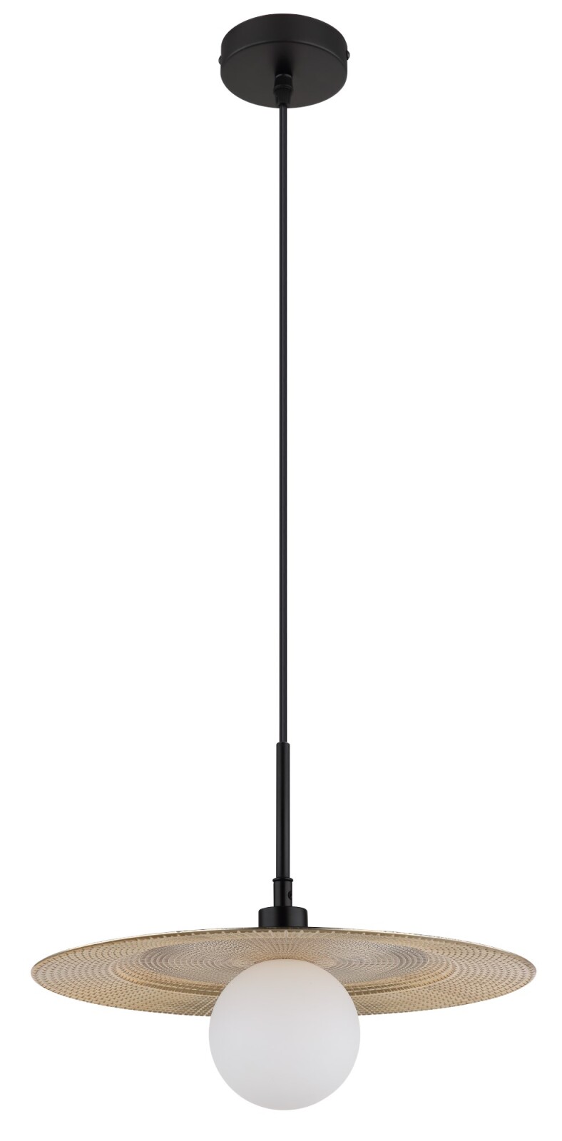 Hängeleuchte - gold - schwarz matt - 120 cm