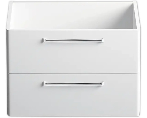 Pelipal Kumba badkamermeubelset (B x H x D 137 x 200 x 50 cm), glanzend witte fronten, 5-delige set inclusief witte mineraalstenen wastafel, halfhoge kast, onderkast en bovenkast (99.770125093)