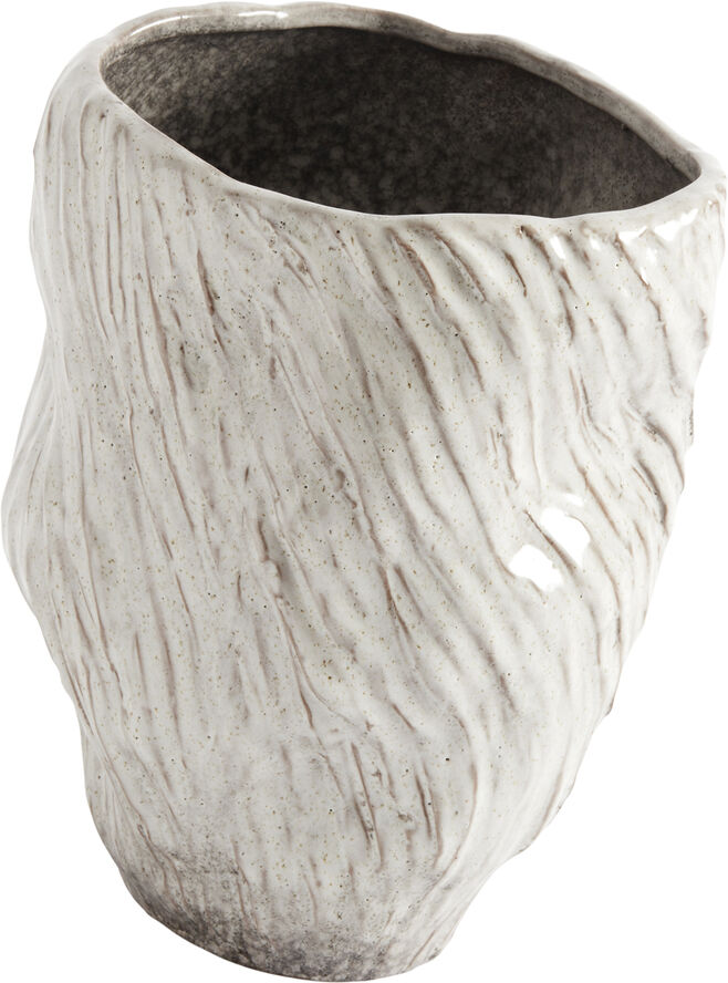 Muubs Mud Vase - Østers Beige & hvid