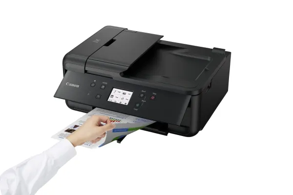 Canon PIXMA TR7650 - Multifunktionsprinter - farve - blækprinter - A4 (210 x 297 mm), Legal (216 x 356 mm) (original) - A4/Legal (medie) - op til 15 ipm (udskriver) - 200 ark - 33.6 Kbps - Wi-Fi(n), USB 2.0