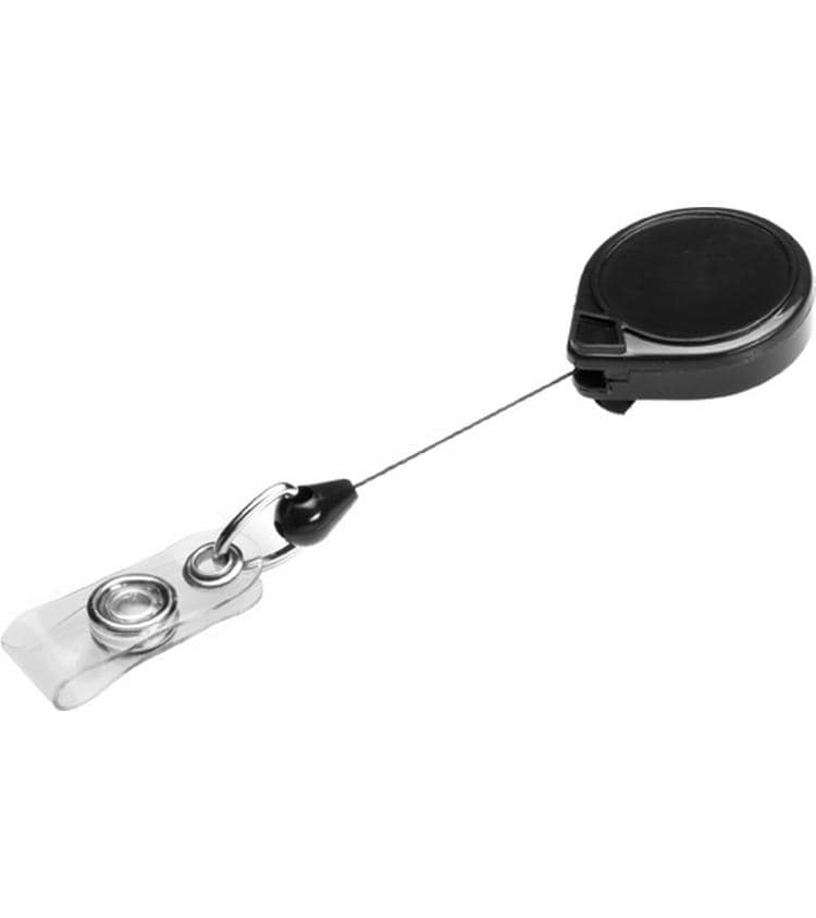 KEY-BAK Ausweishalter KB Mini-Badge 90 cm, mit Clip, Schwar Kartenhalter