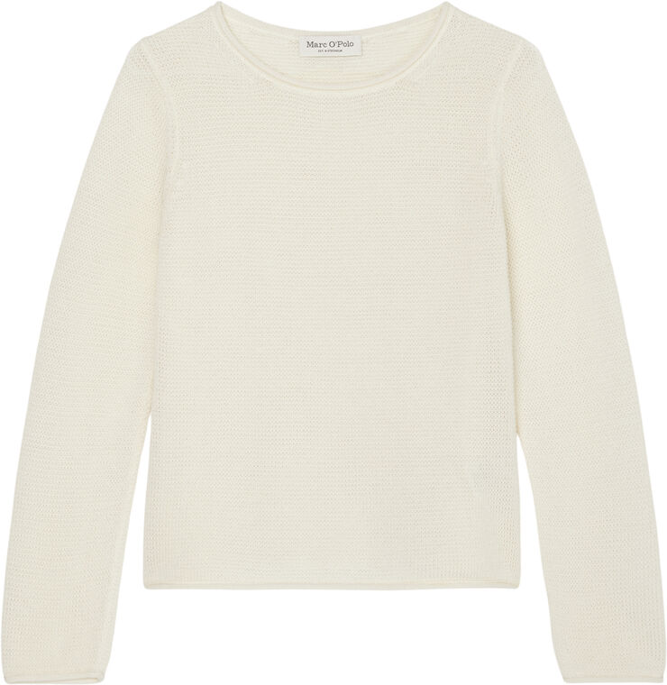 Marc O’Polo Pullover, longsleeve, roundneck White cotton