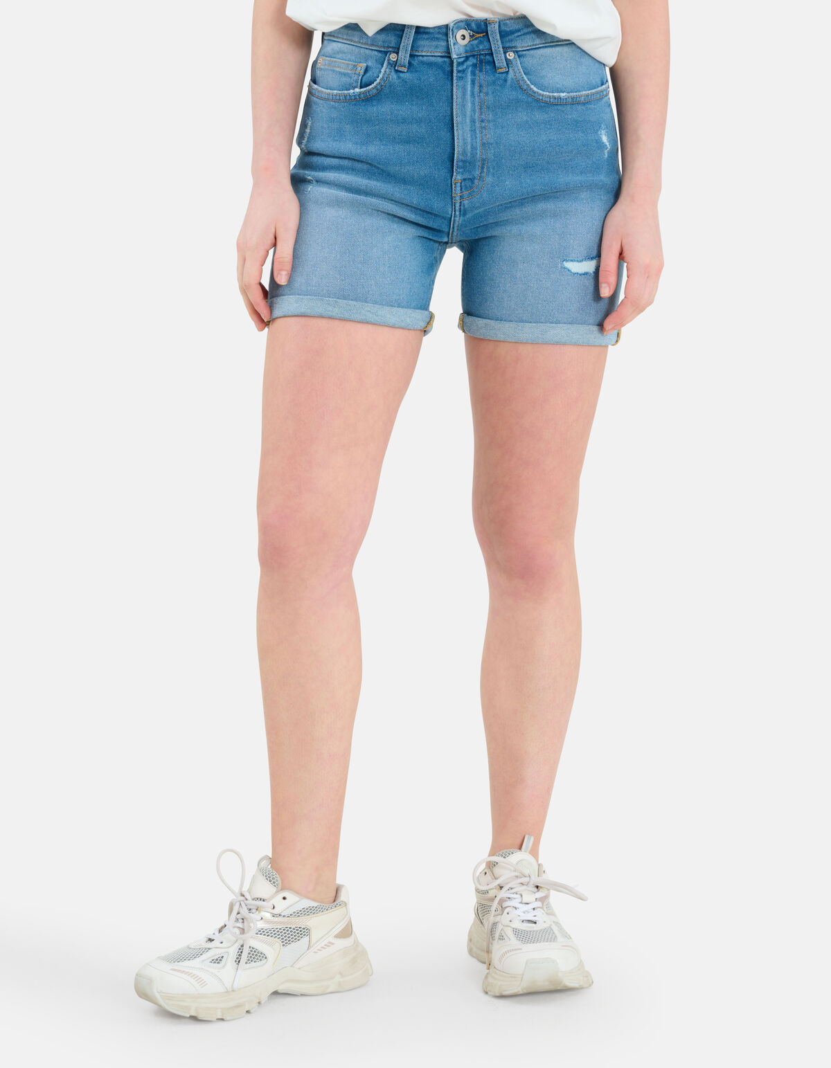Tapered Denim Short Mediumstone