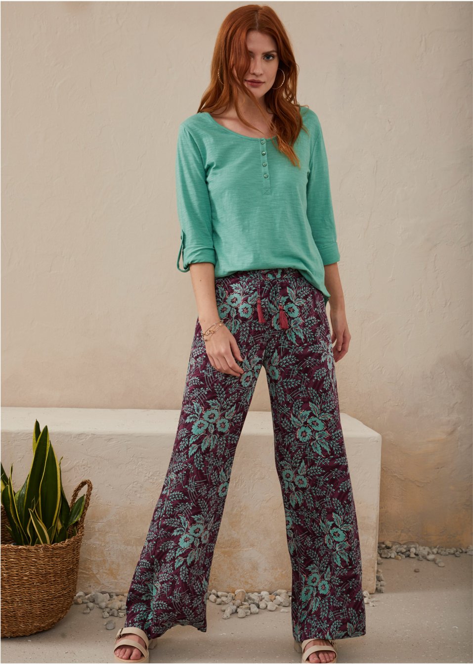 Pantalon à jambes larges