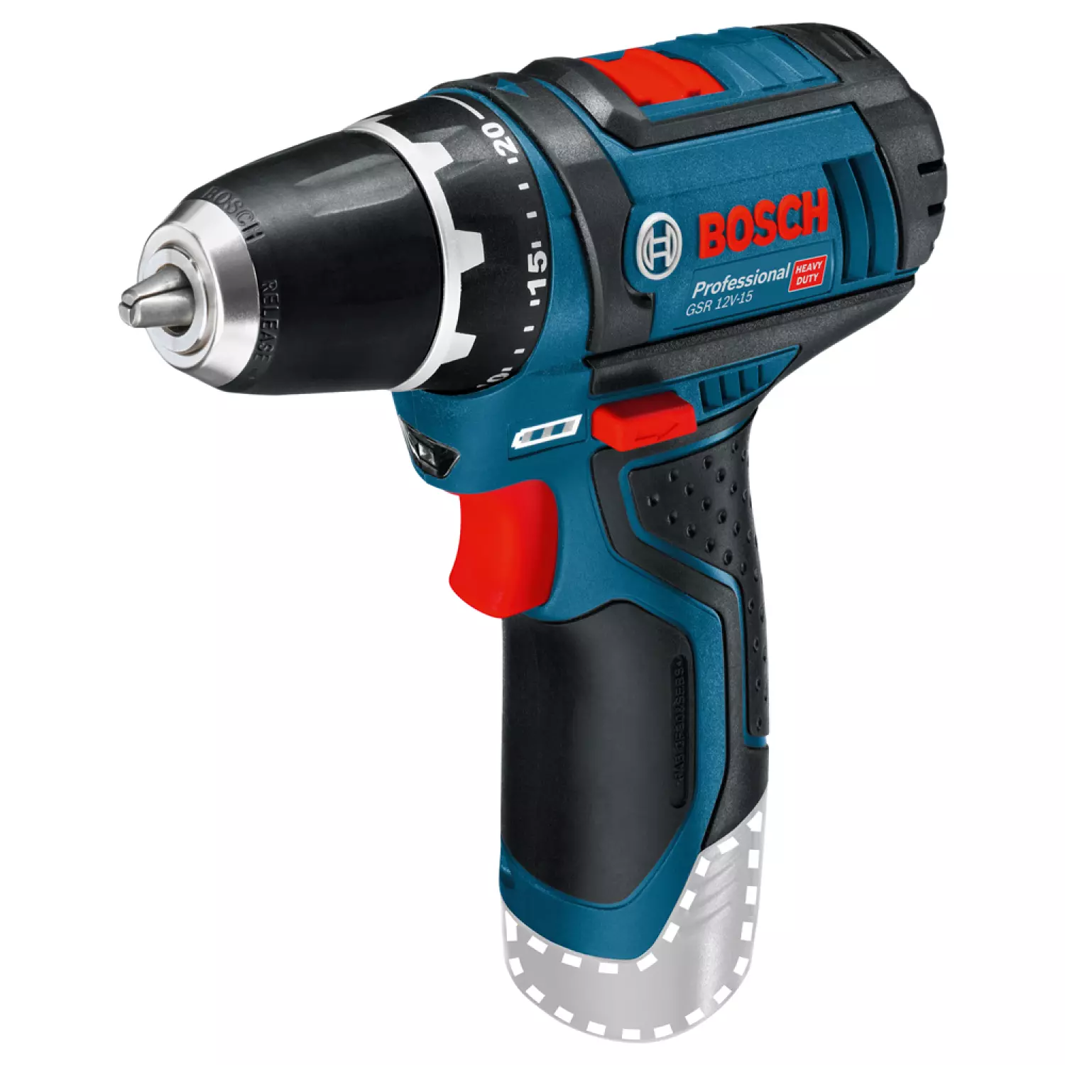 Bosch GSR 12V-15 12V Li-Ion accu boor-/schroefmachine set (2x 2.0Ah accu) in Toolbag