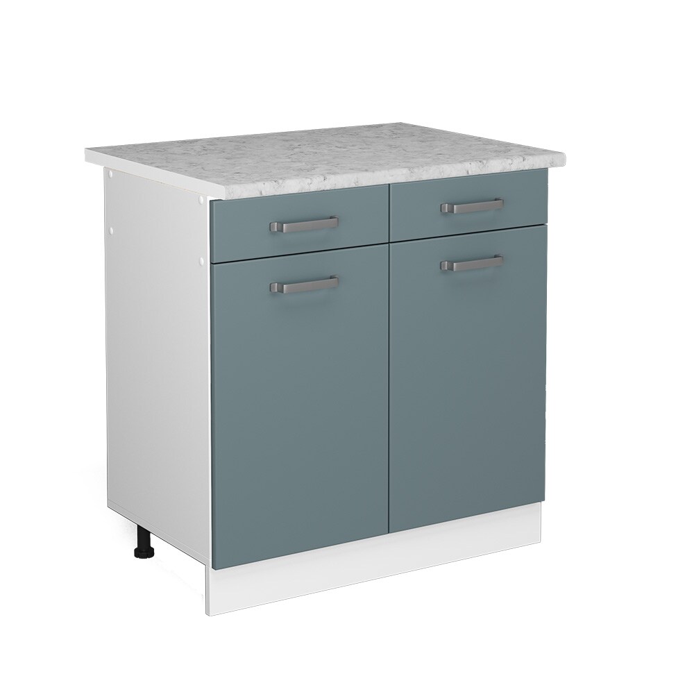 Vicco Schubunterschrank Küchenschrank R-Line Solid Weiß Blau Grau 80 cm modern Arbeitsplatte