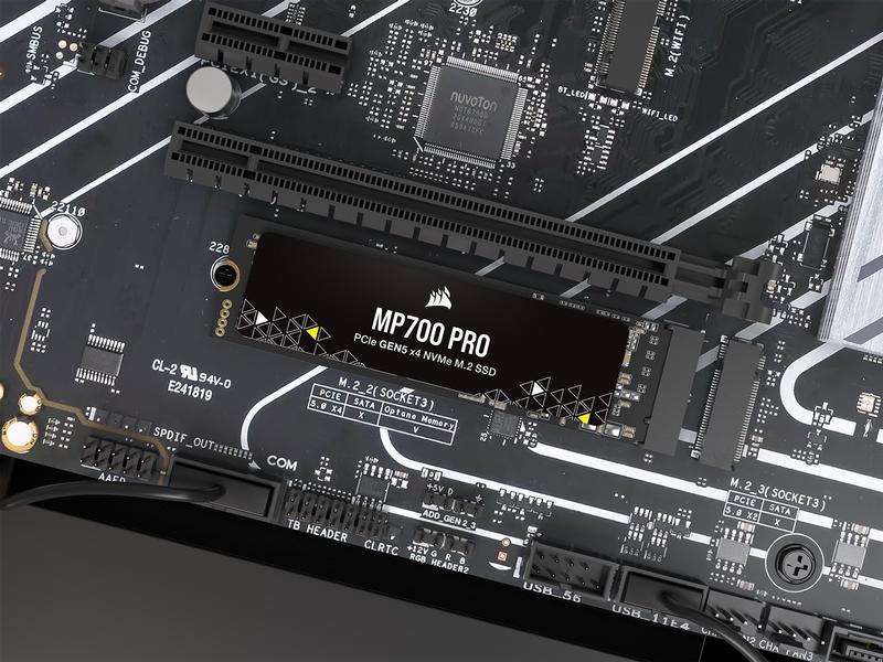 Corsair SSD MP700 PRO NH M.2 2280 NVMe 4000 GB High-Performance NVMe M.2 interne Solid State Drive