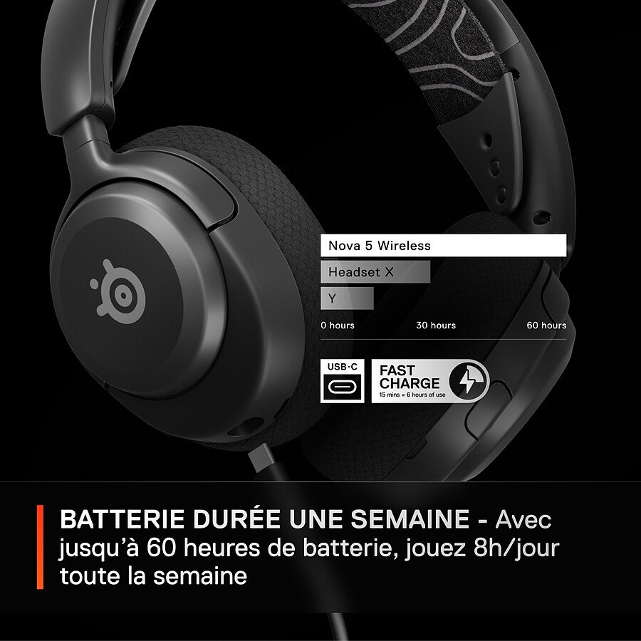 SteelSeries Arctis Nova 5 Wireless - Noir