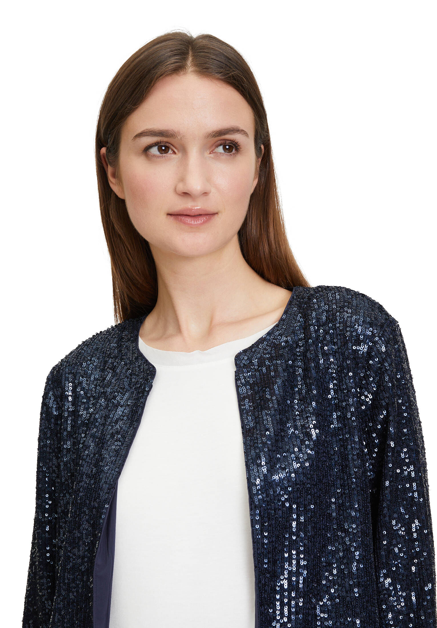 Betty & Co| Damen Blazer-Jacke mit Pailletten