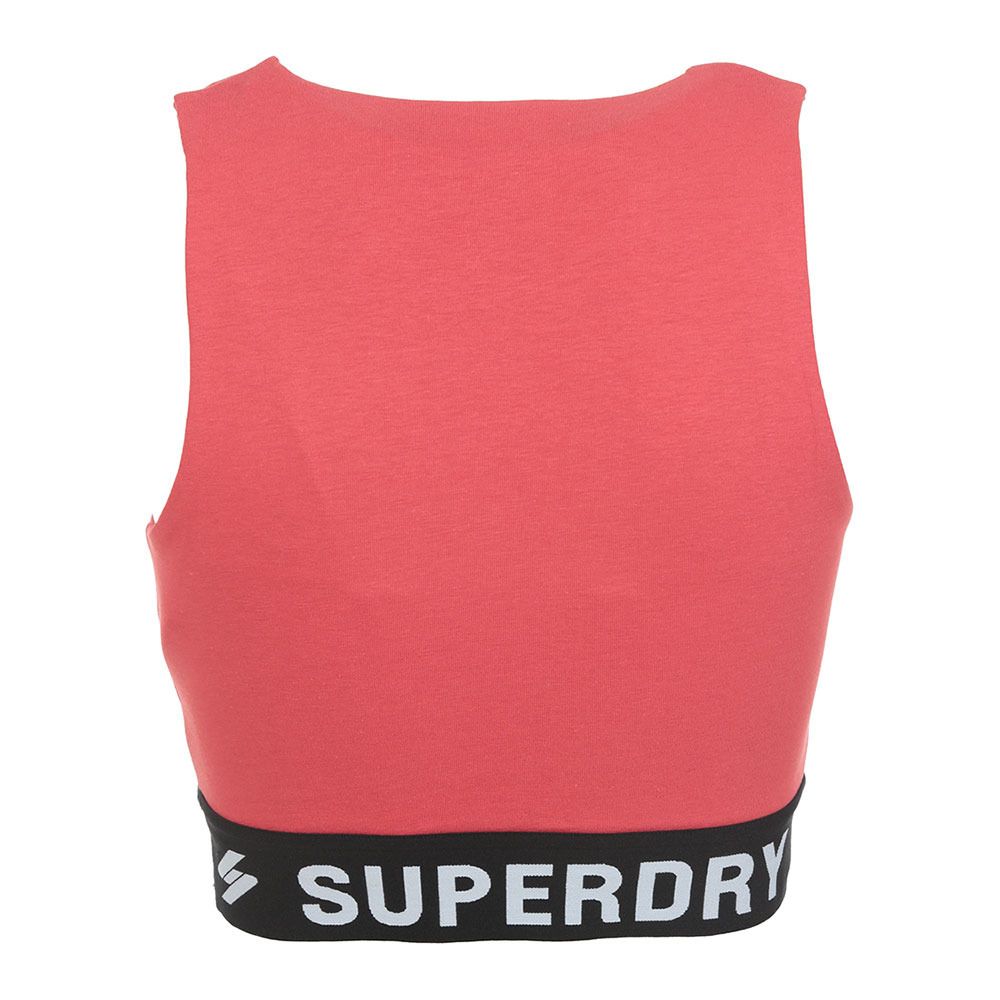 Superdry CODE S LOGO - Brassière Femme hyper fire coral