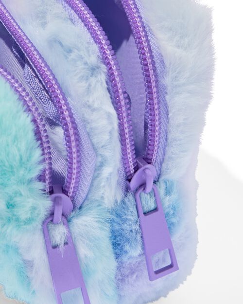 pochette double fermeture zippée monstres