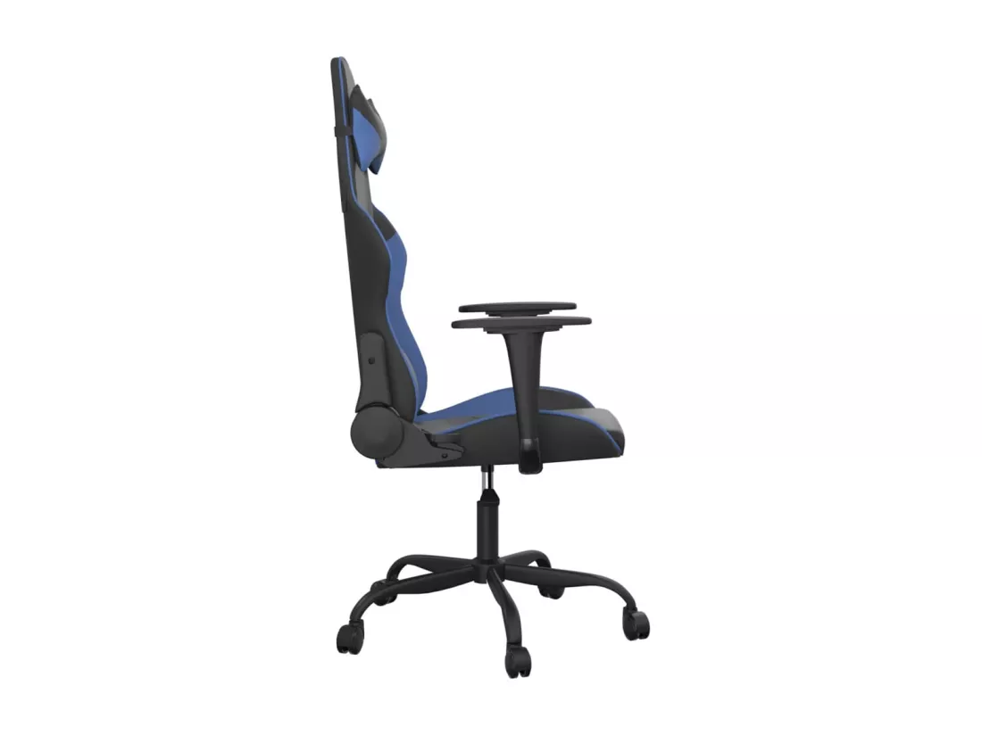 Chaise de jeu de massage Noir et bleu Similicuir