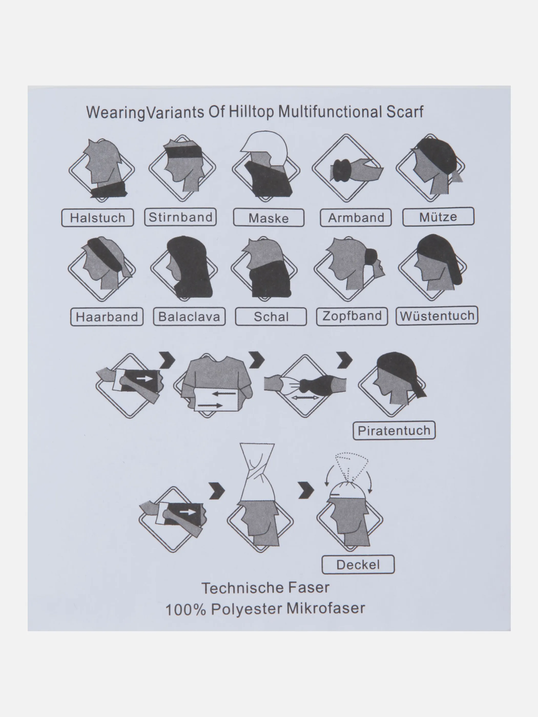 Damen Bandana Multifunktionstuch