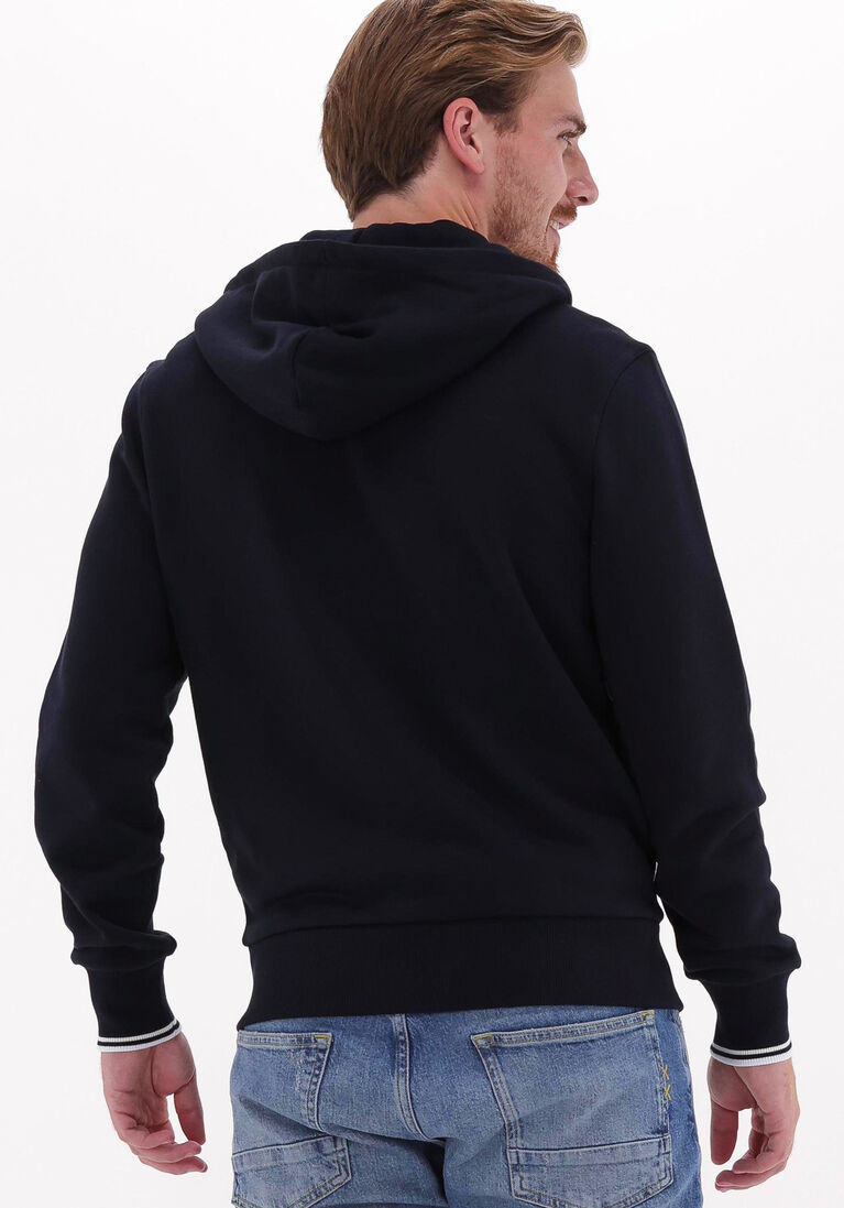 FRED PERRY donkerblauwe fred perry vest hooded zip through sweatshirt