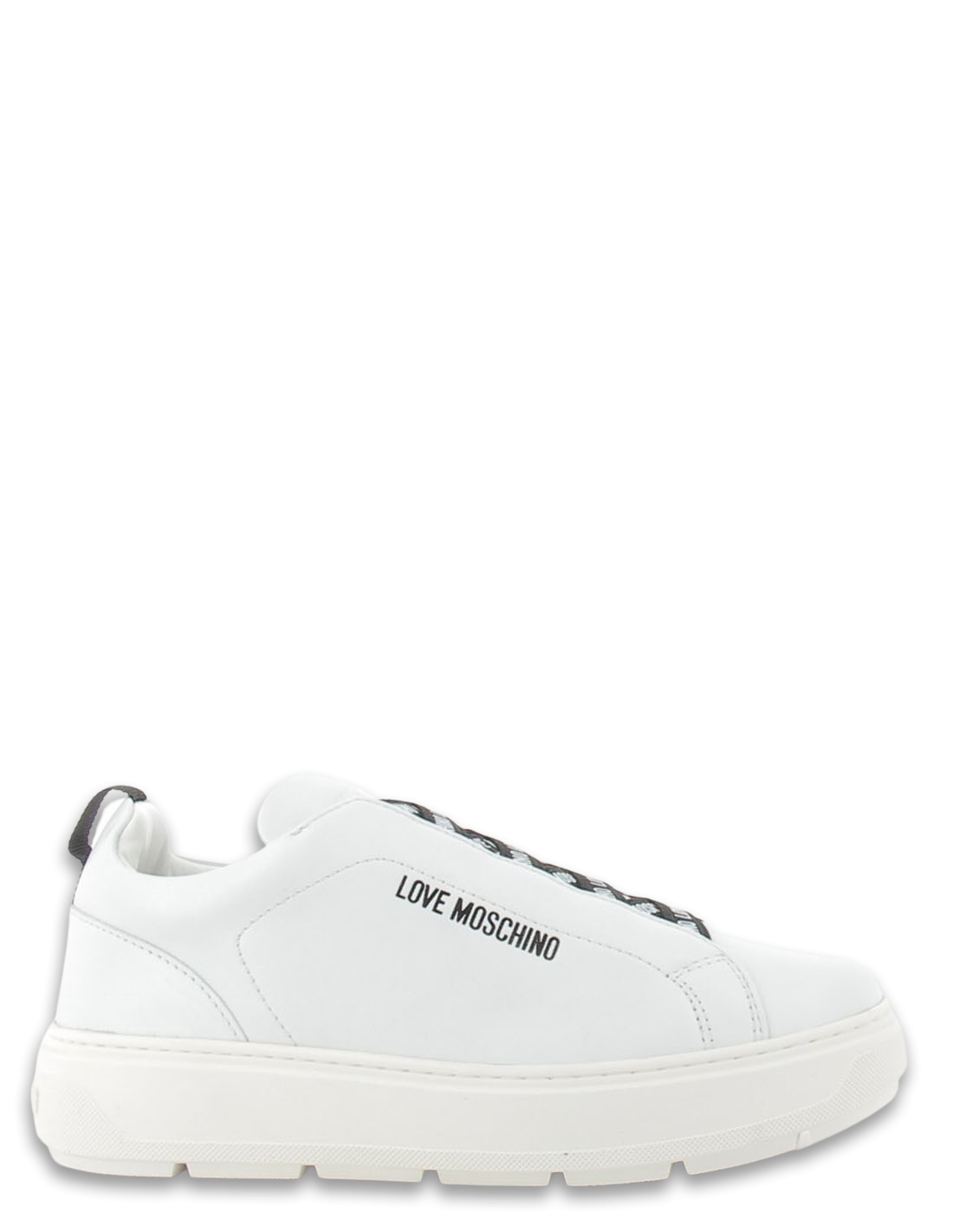 moschino love Baskets de ville femme sneakers bold cuir blanc