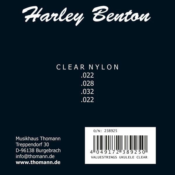 Harley Benton Valuestrings Uke Clear